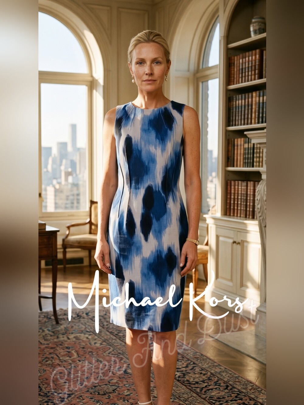 Michael Kors Abstract Sheath Dress
